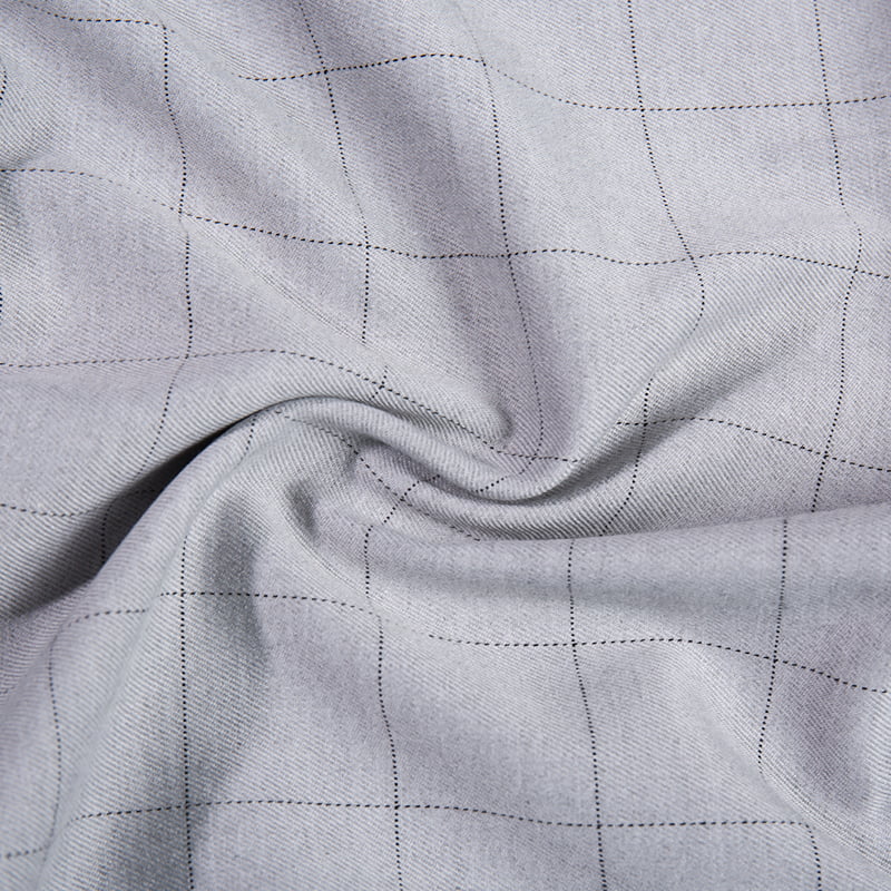 FX54237 Thiết kế tùy chỉnh Polyester Viscose Check Fabric với Spandex cho đồng phục